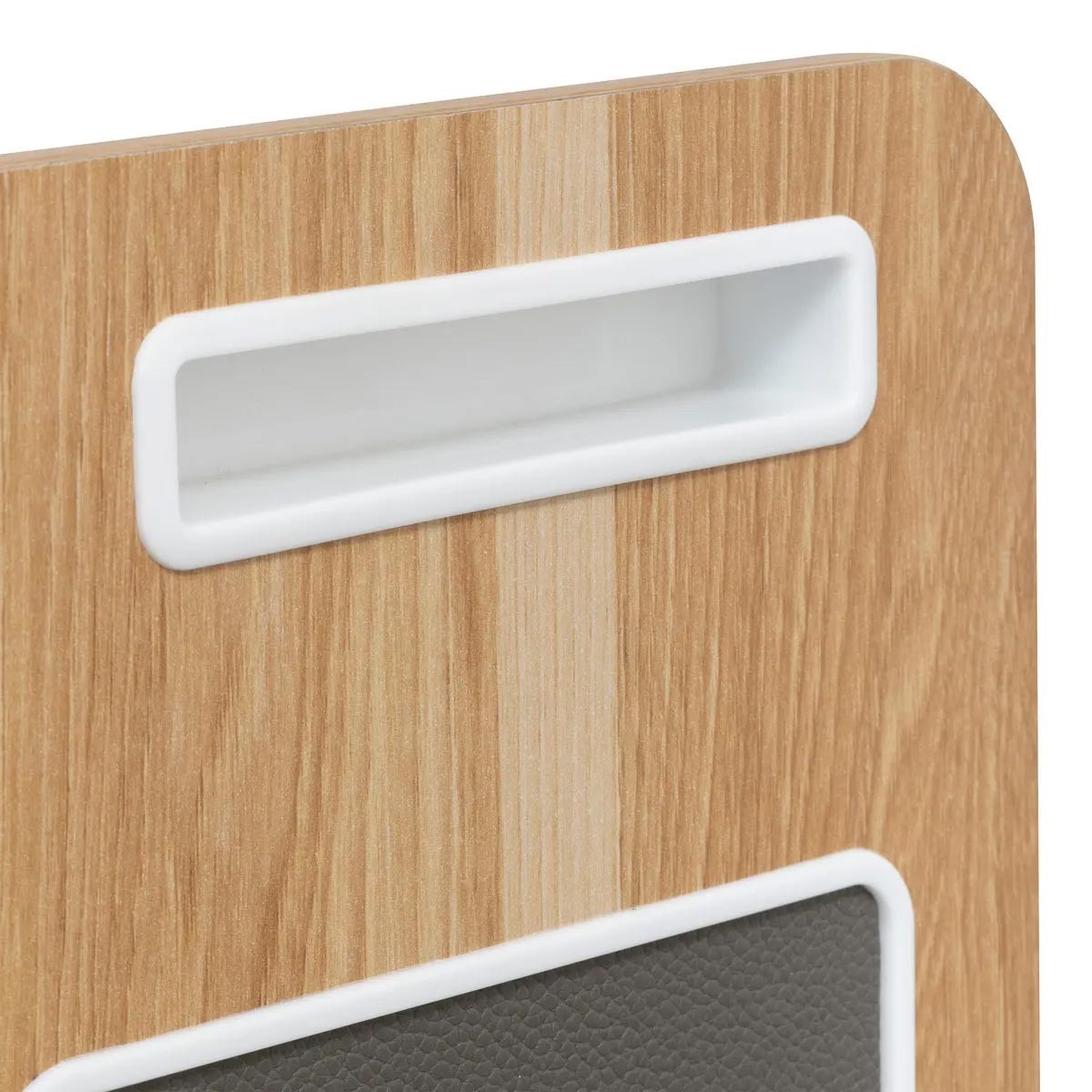 Support ordinateur Athome 55cm naturel en bois pour bureau - 2