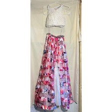 Sequin Hearts Floral Lace Prom Dress