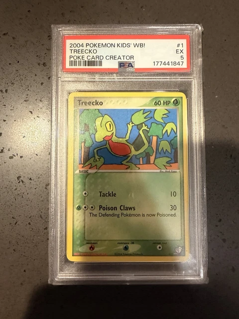 2004 POKEMON KIDS' WB! TREECKO POKE CARD CREATOR PSA 5