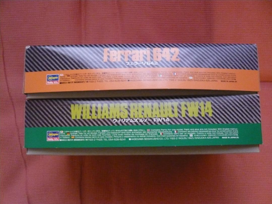 【絶版品】２４/1、フェラーリ６４２、ウイリアムズルノーFW14、２台セット 絶版品】24/1、フェラーリ642、ウイリアムズルノーFW14、2