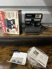 Polaroid OneStep Close Up Instant Camera 600 Film Vintage Retro Black w/ Strap