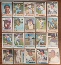 20 Card Lot 1976 Topps Kansas City Royals Fran Healy Vada Pinson Amos Otis Ex++
