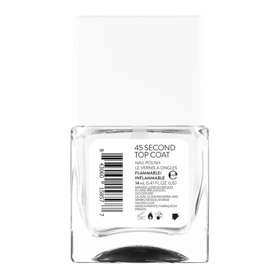 Capa superior Nails.Inc 45 segundos brillo rápido - ultra brillante, de larga duración, Chip-Res Foto 3 de 4