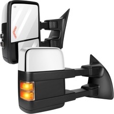 Power Heated Tow Mirrors LED Turn/Puddle Light Chrome 03-07 F250-550 Super Duty