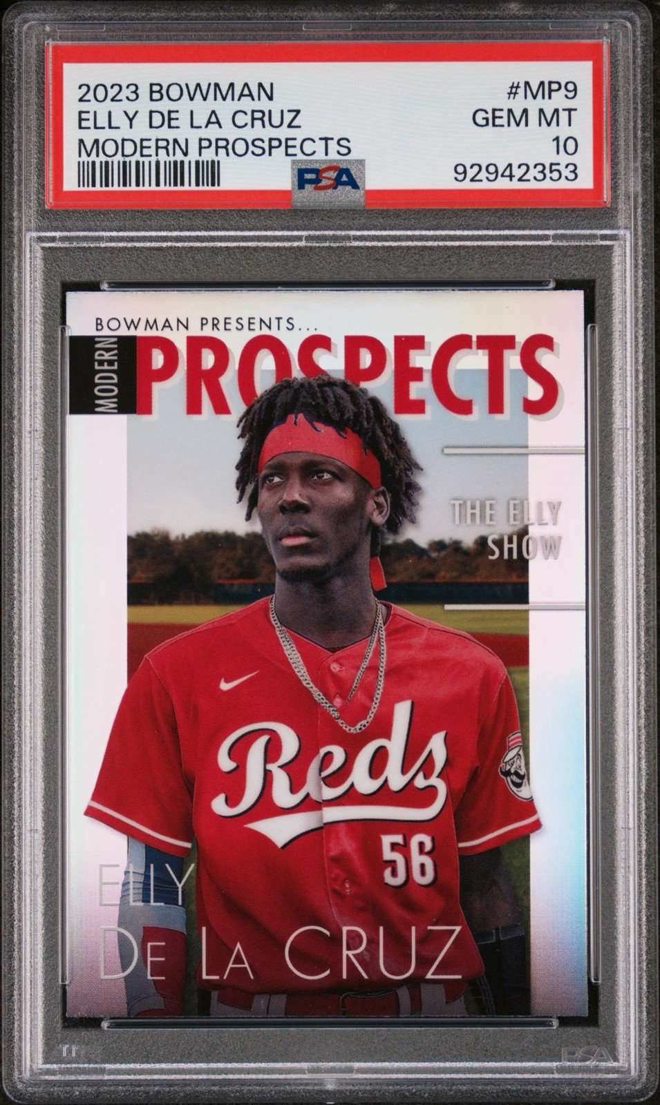 2023 Bowman Modern Prospects ELLY DE LA CRUZ #MP-9 RC PSA 10 view 3