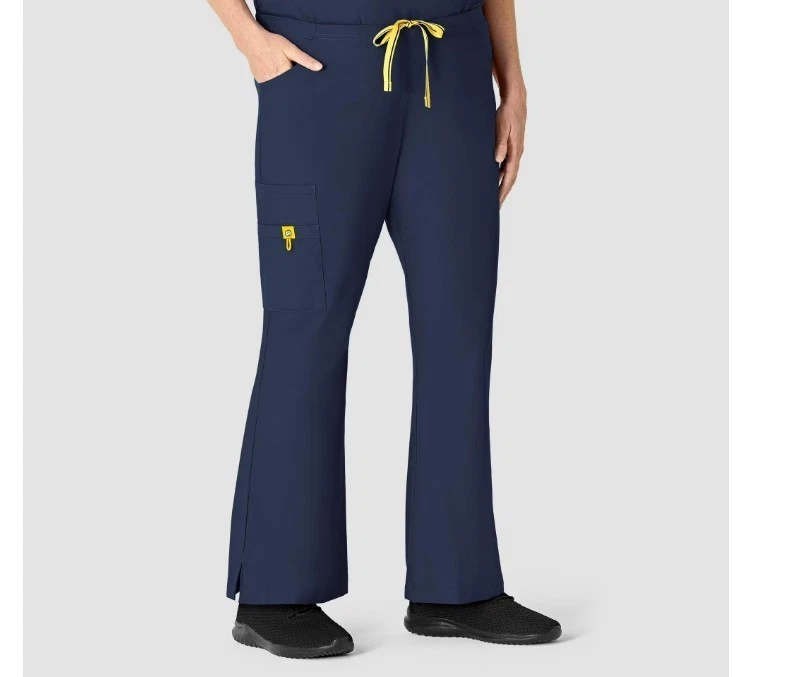 WONDERWINK Romeo multi pocket cargo women's scrub pants -2XL  XXL - Navy/Yellow - Image 3 of 4