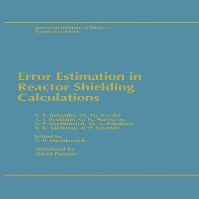 Error Estimation in Reactor Shielding Calculations Springer Natur