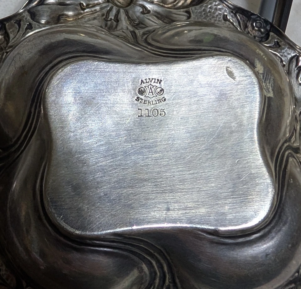 Набор закусок из стерлингового серебра ар-деко републикация Alvin редкие 5 шт. - Изображение 2 из 4