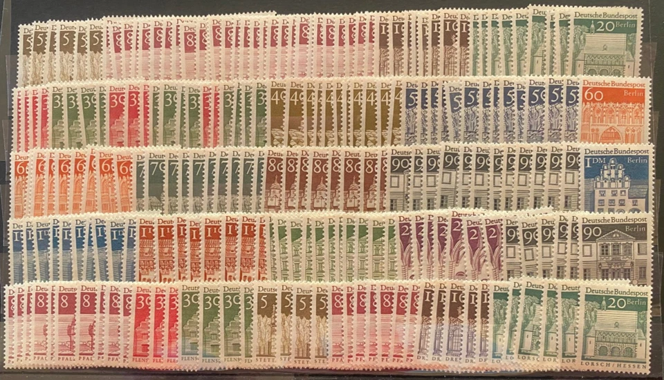 Berlin gr. Steckkarte D. Bauwerke von 1966, X-Sätze postfrisch tadellos sauber - Bild 1 von 1