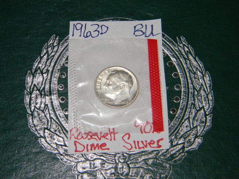 1963 D  Roosevelt Dime. Fully Separated Horizontal Torch Lines. Nice BU. (Inv.)