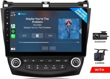 CAM+DVR+10.1"Android Auto 14 for 2003-2007 Honda Accord Car Stereo Apple CarPlay