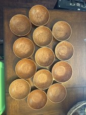 13 VINTAGE BOLTALITE MELAMINE FAUX WOOD 6" BOWLS SET OF 6 Made In USA 1970s