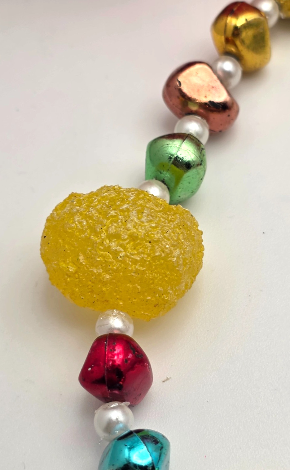 Candy Theme Statement Necklace Peppermint Beads H… - image 2