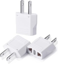 EU to US Plug Adapter 3 Pack European to American Travel Converter