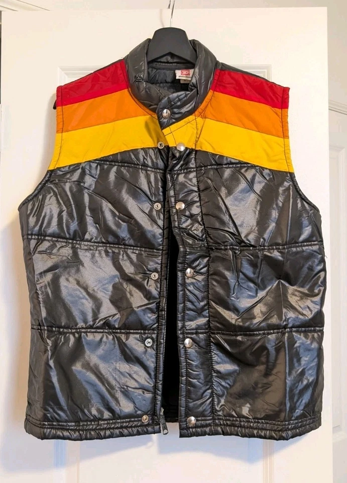 Vintage 1970's Nippondenso Racing Puffer Jacket Men's Size Medium  - Image 4 of 4