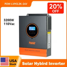 3000W 3200W 3600W Solar Hybrid Inverter 24V DC to 110V AC MPPT Charge Controller