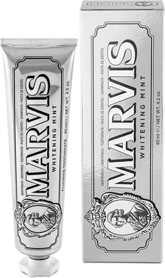 Marvis Whitening Mint Zahnpasta 85 ml fördert natürliche Zahnaufhellung