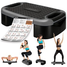 4-In-1 Balance Board and Stepper Exercise Platform - Aerobic Step Adjustable ...