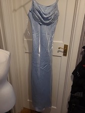 Ladies Joella Di Marco Size Small Metallic Silver Sleeveless Long Length Dress