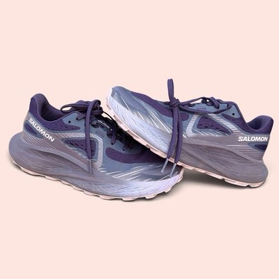 Salomon Glide Max TR Women Sz 7 Trail Running Nightshade Moonscape Purple Hike
