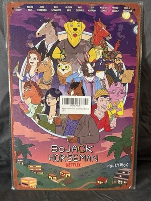 BoJack Horseman Netflix 8x12 Metal Sign   Retro Cartoon Wall Decor