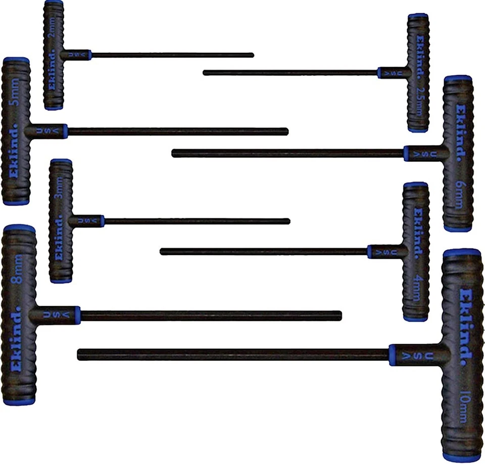 Ergonomic 8-piece Alloy Steel Hex Key Set - Metric Sizes 2-10 Made in USA - Image 3 of 4