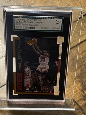 1998 Upper Deck Mj23 Michael Jordan #QMM24 Bronze Quantum DieCut #1723/2300 MINT