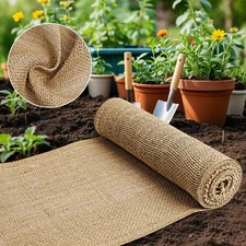UBCGOTT Burlap Fabric - Garden Burlap Fabric Roll Natural Jute Outdoor Fabric