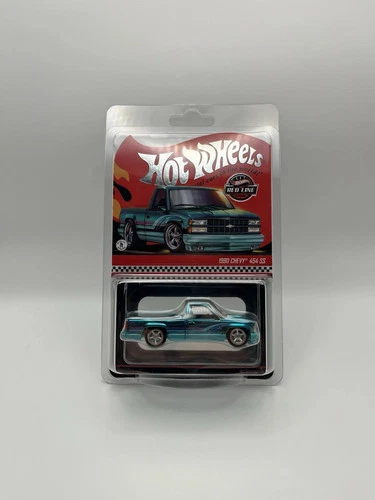 Hot Wheels RLC 1990 Chevy 454 SS Truck Teal Red Line Club New