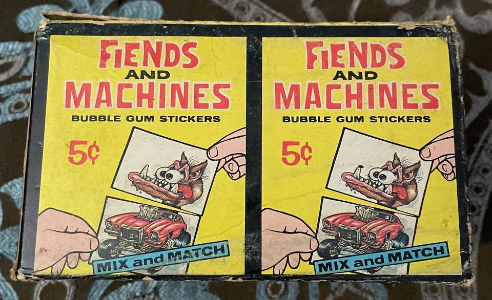Donruss Fiends and Machines 1970 5 centavos caja de exhibición vacía Foto 4 de 4