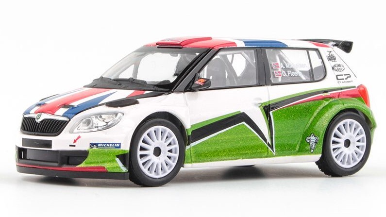Modellino auto rally scala 1:43 Abrex SKODA FABIA II FL S2000 2010 modellismo...