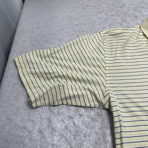 Vintage Augusta National Golf Masters Polo Shirt Yellow Blue Striped Mens XL - Picture 4 of 12