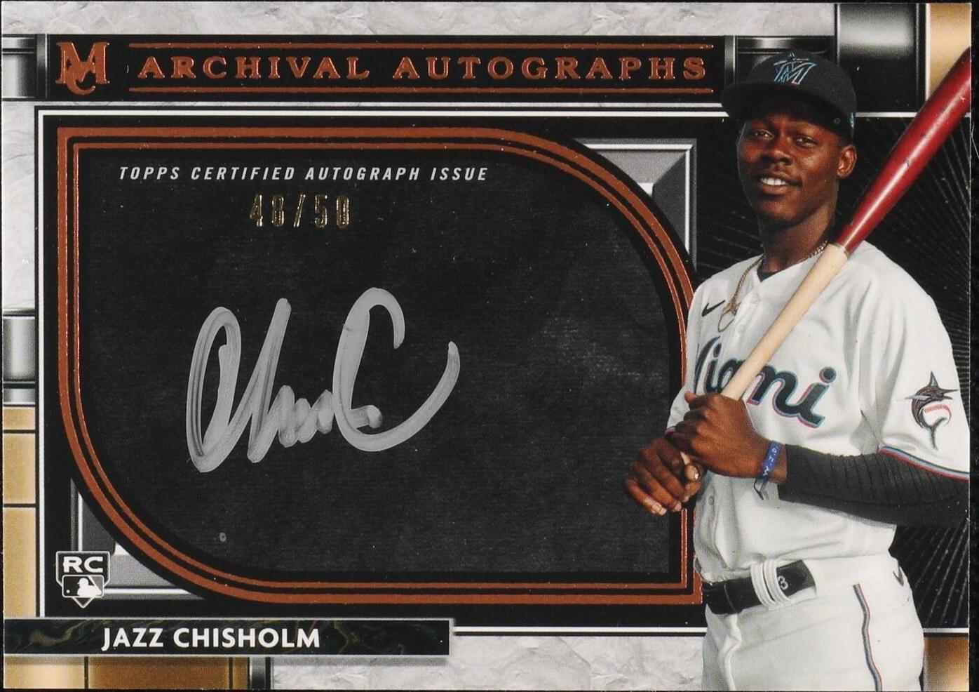 2021 Topps Museum Collection - Jazz Chisholm #AA-JCH for sale | eBay