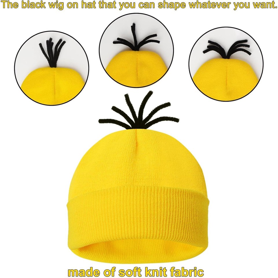 4 Pcs Halloween Costume Accessories AdultsYellow Beanie... eBay