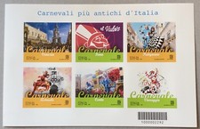 ITALIA 2023 FOGLIETTO CARNEVALE CARNEVALI PIU' ANTICHI FRANCOBOLLI CODICE BARRE