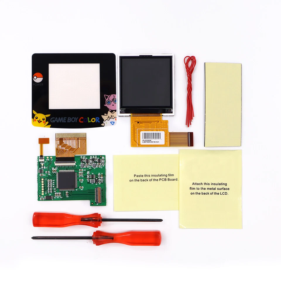 pikaqiu lens-2.2INCH GBC Brightness Backlight LCD Screen Kit For GBC &Shell case - Image 2 of 4
