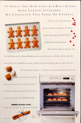 1993 Jenn-Air Wall Ovens Ginger Bread Men Cookies Vintage Print Ad