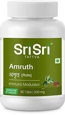 2 x Sri Sri Tattva Ayurvedic Amruth (Giloy) Stem 60 Tabs - 500mg FREE SHIPPING