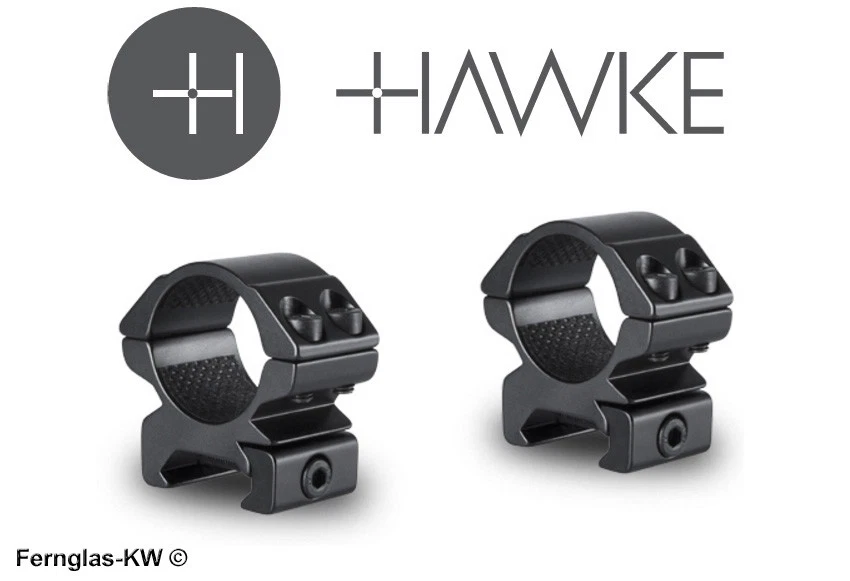 HAWKE 22112 25,4mm Ringmontage Niedrig für Weaver Schiene Zielfernrohr Halterung
