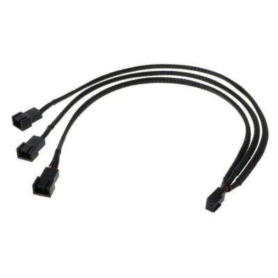 3Pin Fan PWM 1 to 3 Way Power Supply Extension Cable Y Splitter Port Multiplier