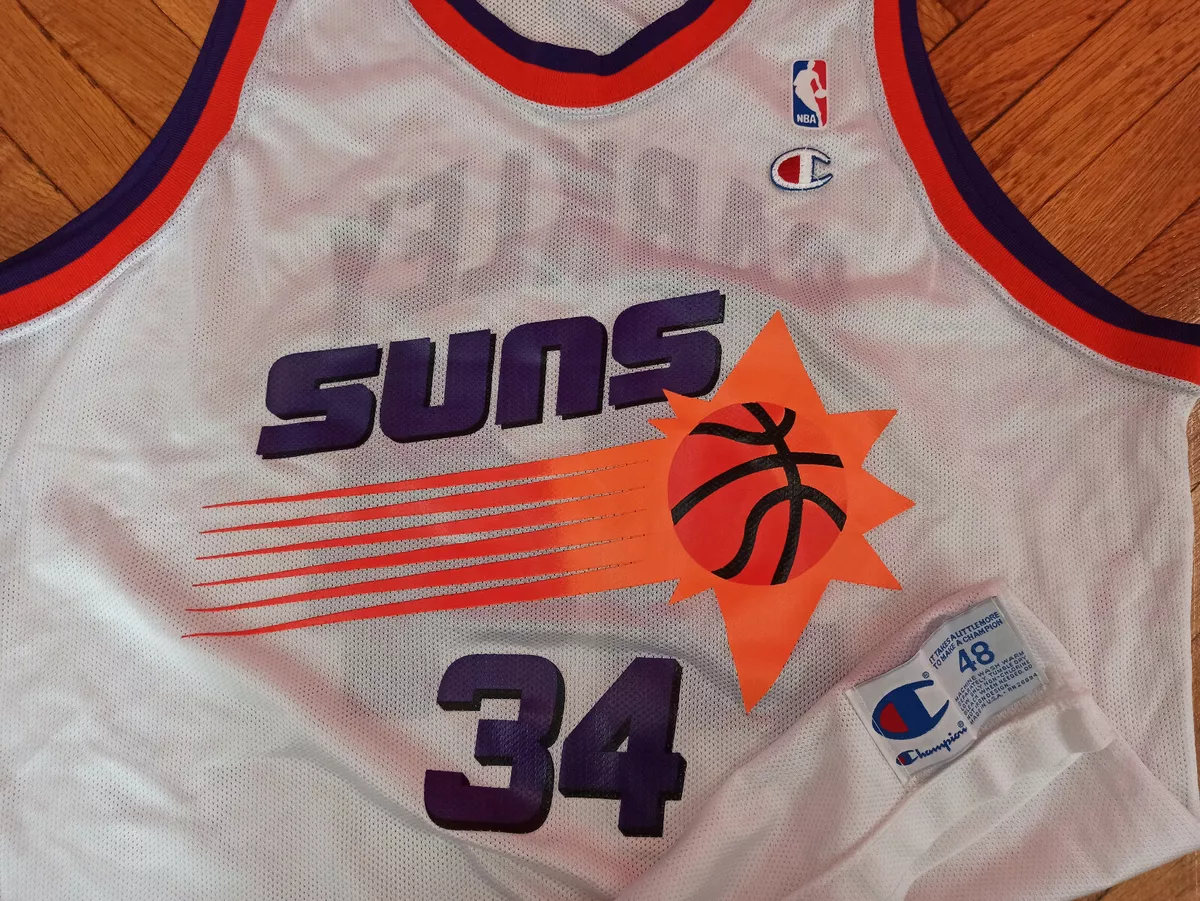 Phoenix Suns Jersey Champion NBA Charles Barkley 34 Shirt Basketball Vest