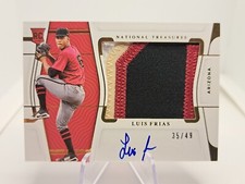 2022 National Treasures Material Signatures Gold /49 Luis Frias Rookie Auto RC