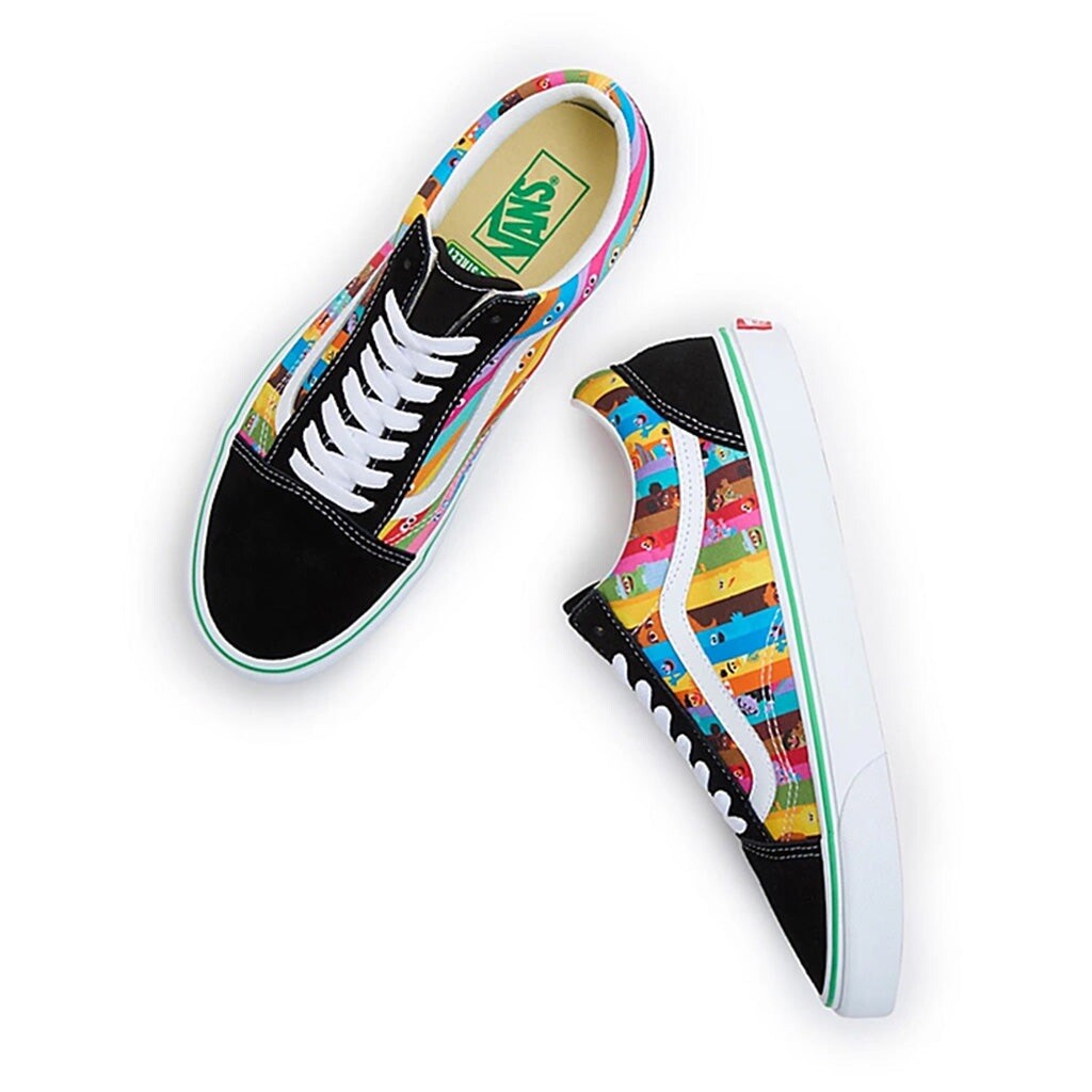 🔥Vans x Sesame Street Old Skool (UNISEX) Black Multi