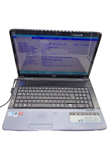 Acer Aspire 7735ZG (MS2261) notebook*SENZA RAM & HDD*per pezzo di ricambio difettoso#n348 - Foto 1 di 7