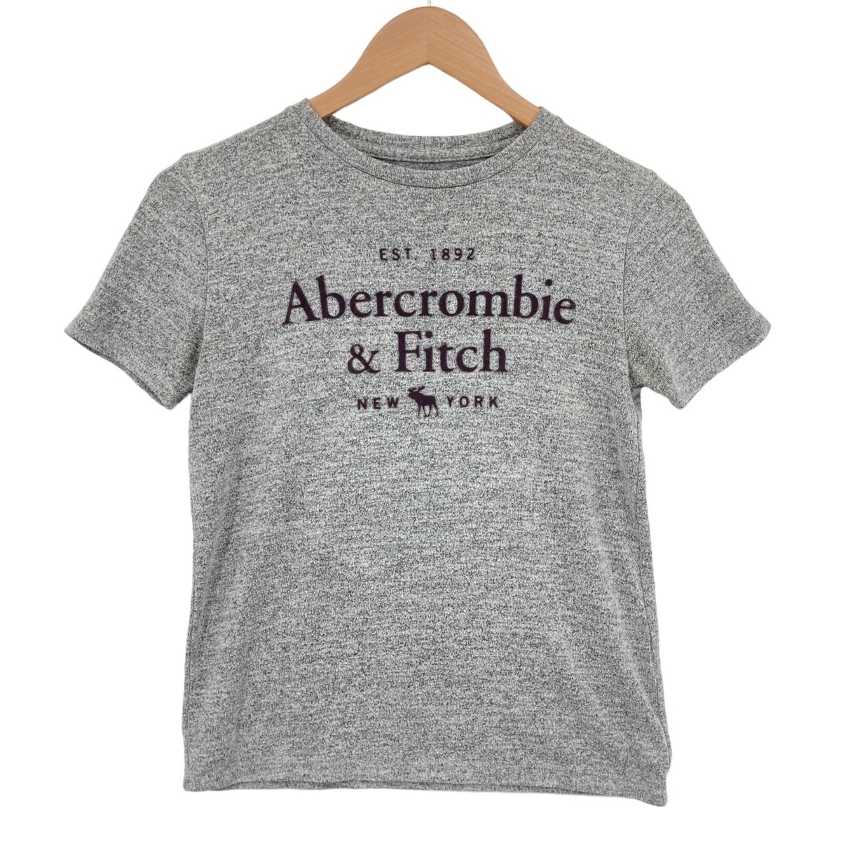 Abercrombie & Fitch T Shirt Top Womens XS Gray Knit Crew