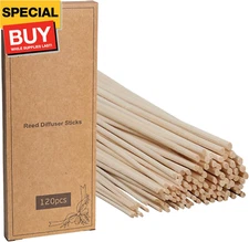 -US 120 PCS Reed Diffuser Sticks,10 Inch Natural Rattan Wood Sticks,Essential Oi