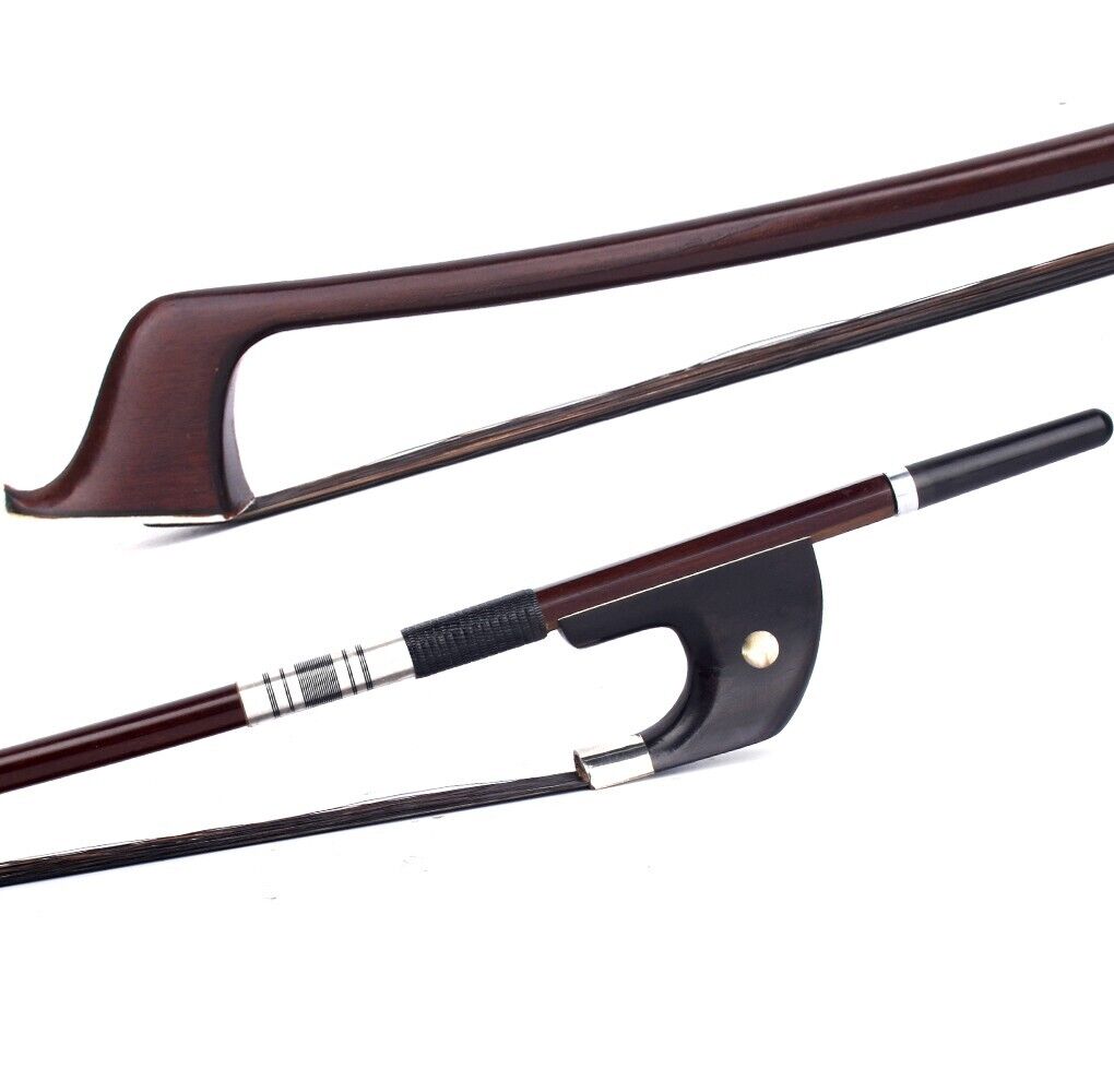 Pro Master German Style Ironwood Double Bass Bow 3/4 Ebony Frog Black Hair 146g