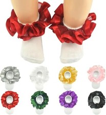 Tongxinhua, 8 Pair, Childres Ruffle Socks, Size Large, 8-10