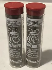 2x (two) PC Products 25543 PC-Fahrenheit Moldable Epoxy Putty, 1 oz Stick, Brown