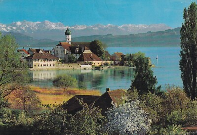 HALBINSEL WASSERBURG IM BODENSEE ~ BAYERN ~ DEUTSCHLAND ~ GEBRAUCHT ~ VERSCHICKT